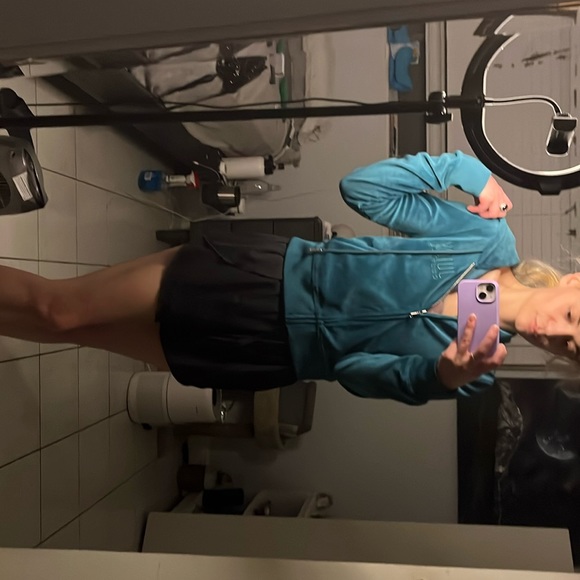 Dark Green Velour Juicy Zip Up - Picture 1 of 2